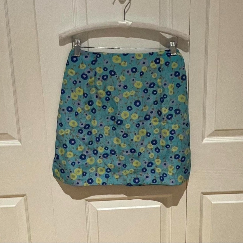 90s vintage My Michelle blue floral mini skirt